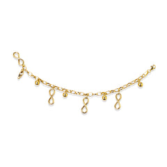 INFINITY CHARM BRACELET IN 14K YG