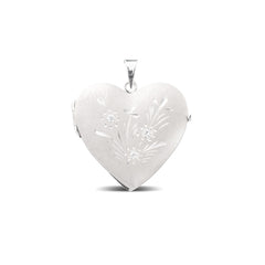 LOCKET HEART PENDANT IN 14K WG