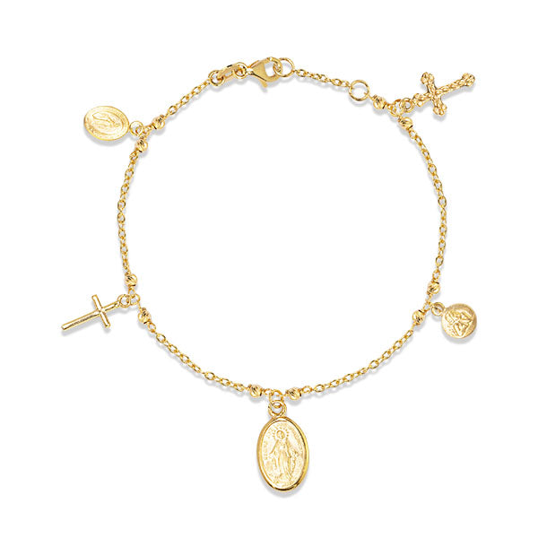 MIRACULOUS MEDAL BRACELET IN 14K ITALIAN GOLD