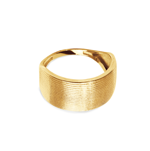 TEXTURED RING IN 18K YELLOW GOLD