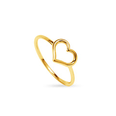 HEART CUT OUT RING IN 18K YELLOW GOLD