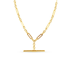 T-BAR WITH CHAIN IN 18K YELLOW GOLD