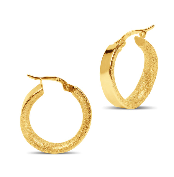 TWISTED HOOP EARRINGS IN 18K YELLOW GOLD