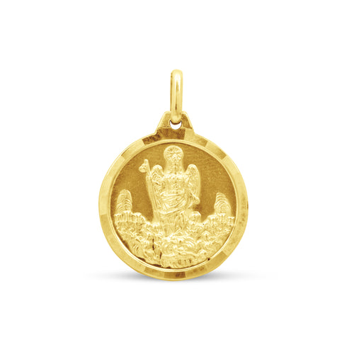 ST. RAFAEL MEDAL IN 14K YELLOW GOLD (20MM)