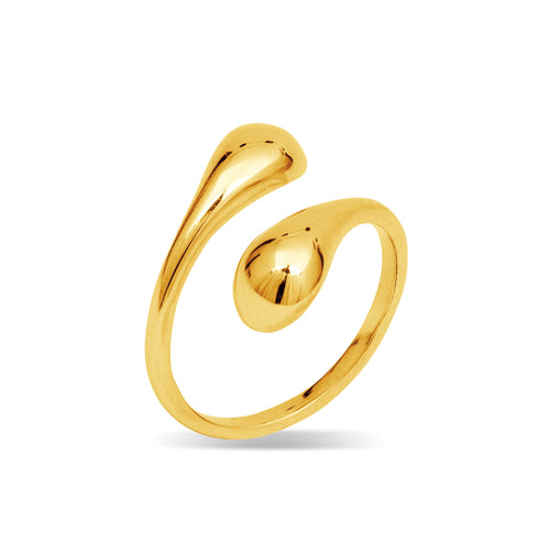DROP OPEN RING DESIGN IN 18K YELLOW GOLD