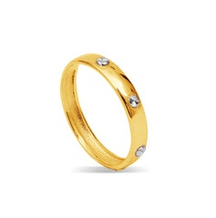 ETOILE BAND LADIES RING IN 18K YELLOW GOLD