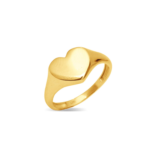 HEART LADIES RING IN 18K YELLOW GOLD