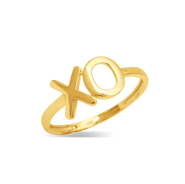 LETTER LADIES RING IN 18K YELLOW GOLD