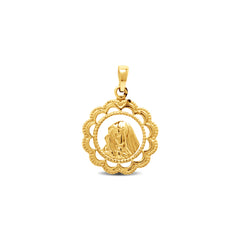 MARY MIRACULOUS FILIGREE PENDANT IN 14K YELLOW GOLD