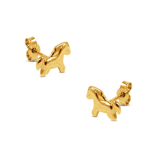 HORSE EARRING IN 18K YELLOW GOLD