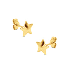 STAR EARRINGS IN 18K YELLOW GOLD