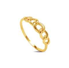 CABLE CHAIN RING IN 18K YELLOW GOLD