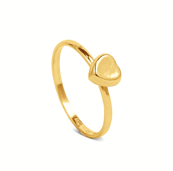 HEART RING IN 14K YELLOW GOLD