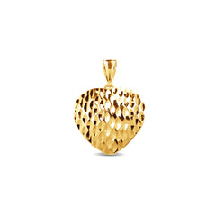 HEART TEXTURED PENDANT IN 18K YELLOW GOLD