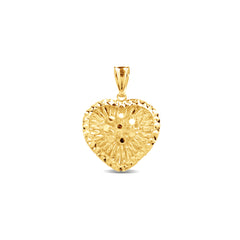 HEART TEXTURED PENDANT IN 18K YELLOW GOLD