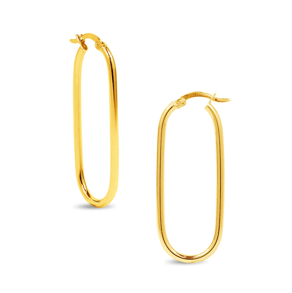 PAPER CLIP EARRING IN 18K YELLOW GOLD