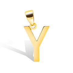 LETTER "Y" PENDANT IN 18K YELLOW GOLD