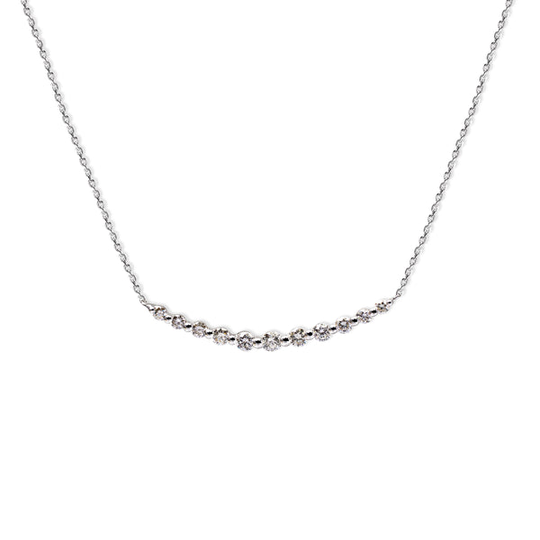 DIAMOND CHOKER NECKLACE IN 18K WHITE GOLD