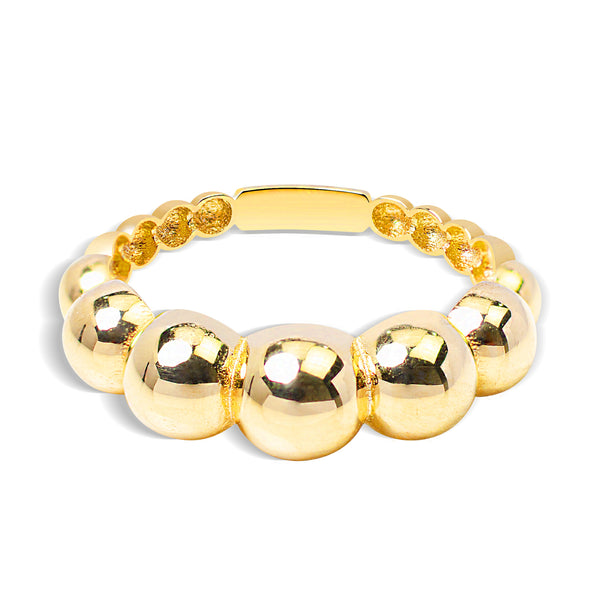 LAYERED CIRCLE LADIES RING IN 18K YELLOW GOLD