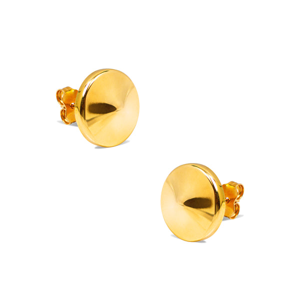 ROUND BUTTON EARRINGS IN 14K YELLOW GOLD