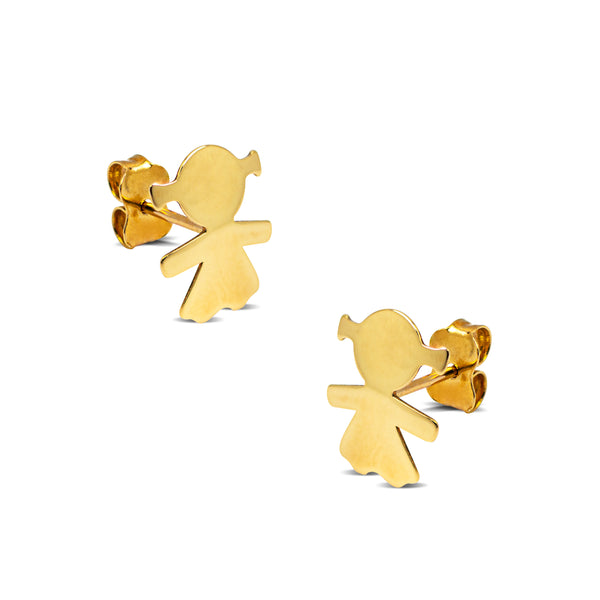 LITTLE GIRL EARRINGS IN 18K YELLOW GOLD