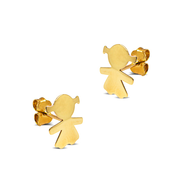 LITTLE GIRL EARRINGS IN 18K YELLOW GOLD