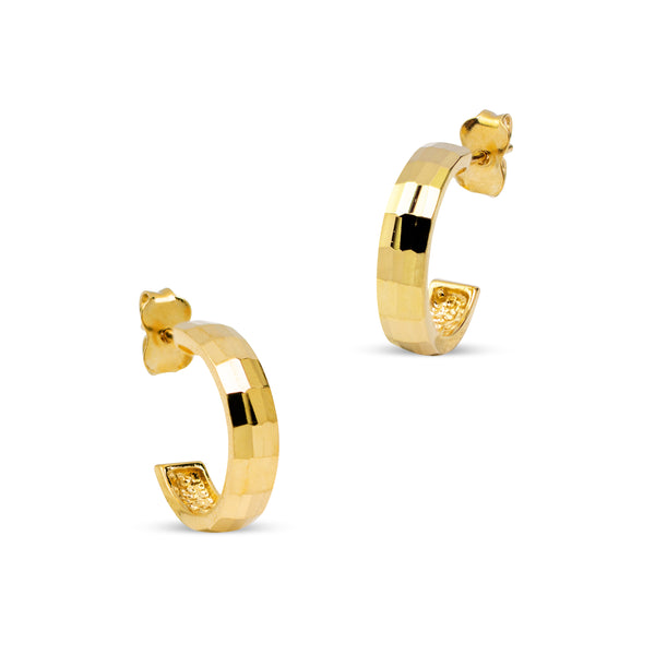 HALF CREOLLA EARRINGS IN 18K YELLOW GOLD