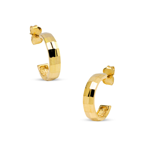 HALF CREOLLA EARRINGS IN 18K YELLOW GOLD