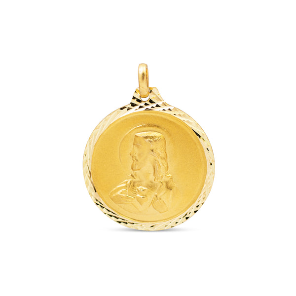 SACRED HEART & PERPETUAL MEDAL IN 18K YELLOW GOLD