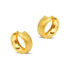 MATTE CREOLLA EARRING IN 18K YELLOW GOLD