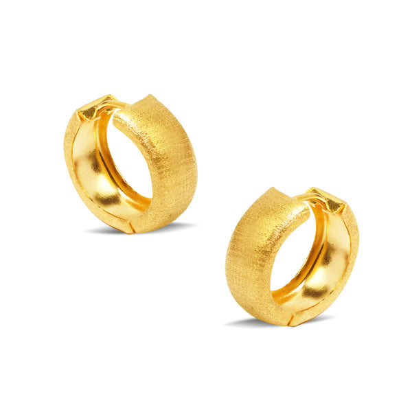 MATTE CREOLLA EARRING IN 18K YELLOW GOLD