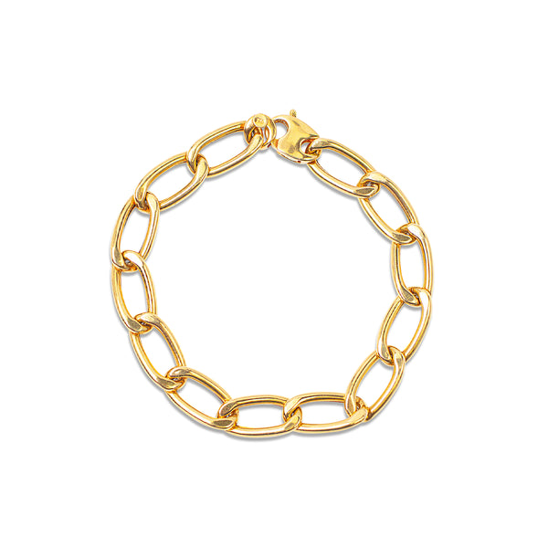 OVAL CHAIN BRACELET IN 18K YELLOW GOLD