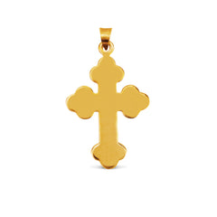 TEXTURED CROSS IN 14K TWO-TONE GOLD