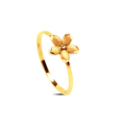 FLOWER RING IN 18K YELLOW GOLD
