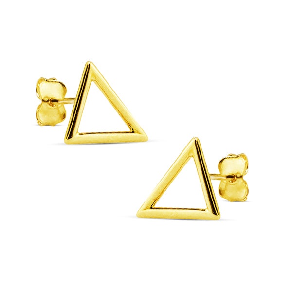 TRIANGLE SHAPED EARRINGS IN 18K YELLOW GOLD