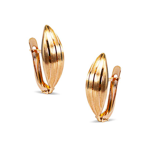 LEAF FORM EARRINGS IN 18K ROSE GOLD