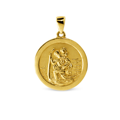 ST. CHRISTOPHER MEDAL IN 18K YELLOW GOLD