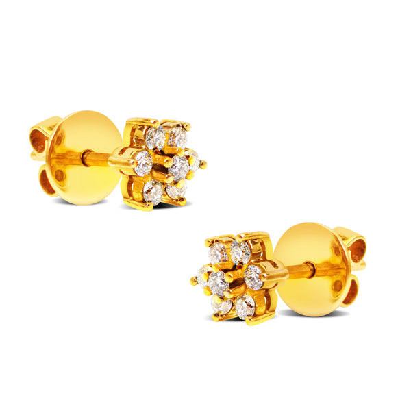 DIAMOND ROSITAS RING AND EARRING SET IN 14K YELLOW GOLD