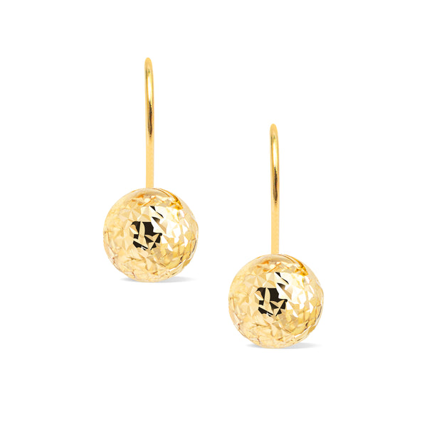 HOOK BALL EARRINGS IN 18K YELLOW GOLD