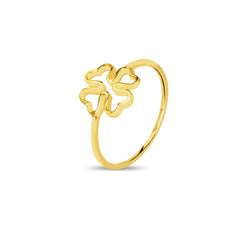 LADIES RING WITH FLOWER DESIGN IN 18K YELLOW GOLD