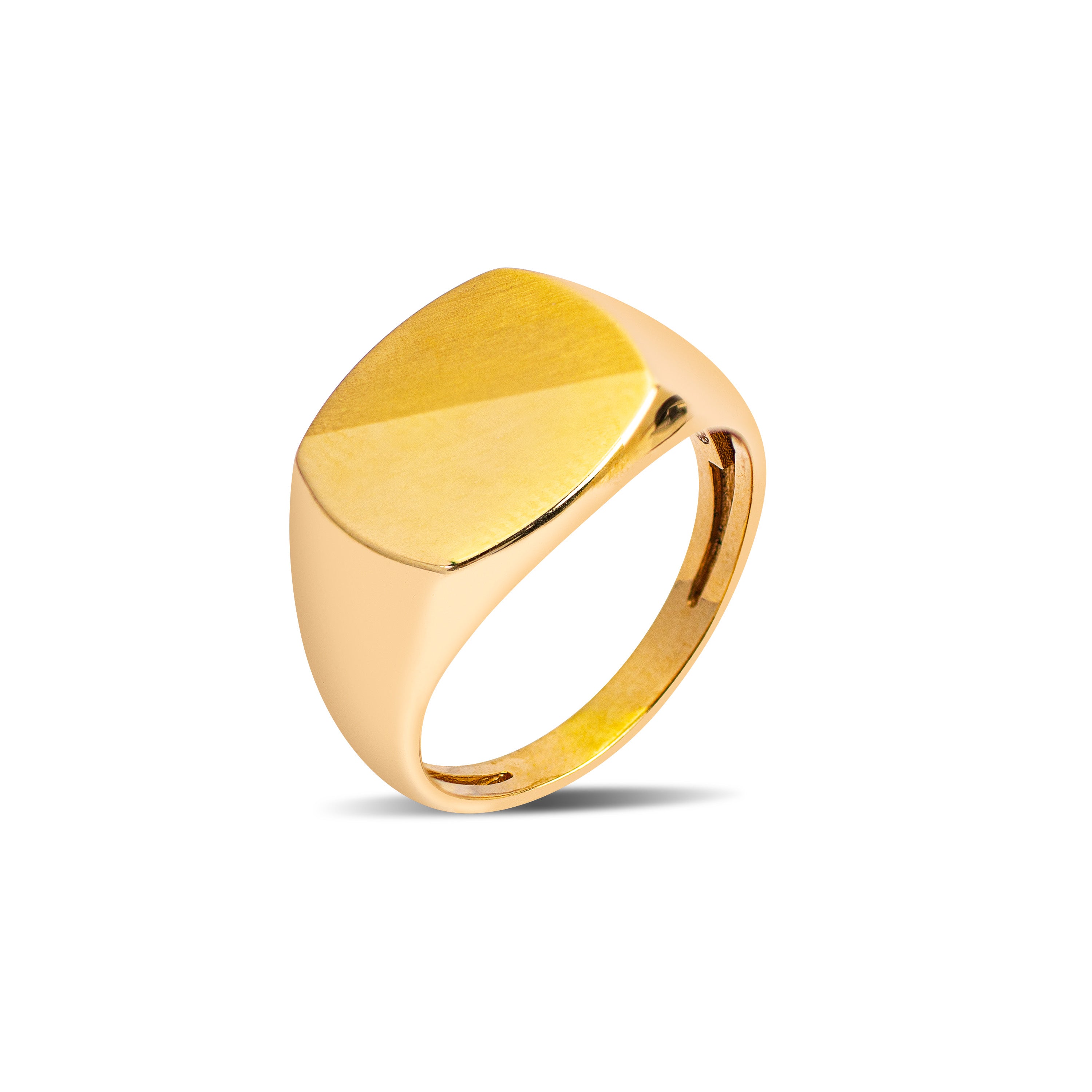 Gold Minimalist Signet Ring For Men | Classy Men Collection