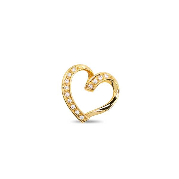 HEART DIAMOND PENDANT IN 14K YELLOW GOLD