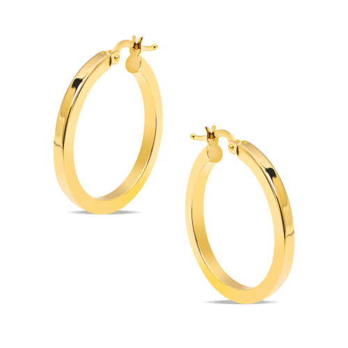 PLAIN EARCREOLLA IN 18K YELLOW GOLD