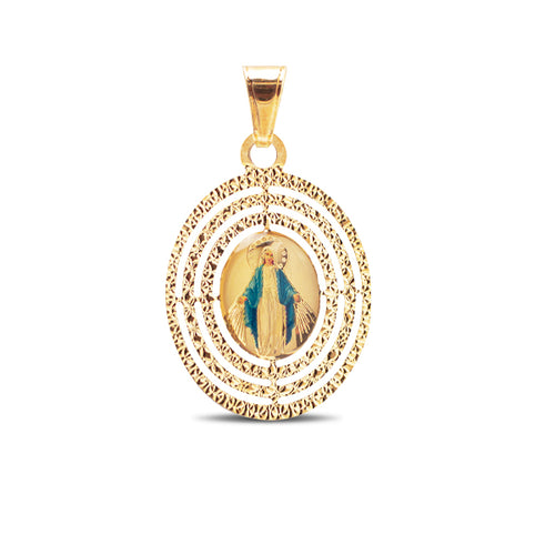 MARY MIRACULOUS MEDAL IN 14K YELLOW GOLD