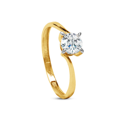 CURVE RING IN 18K YELLOW GOLD