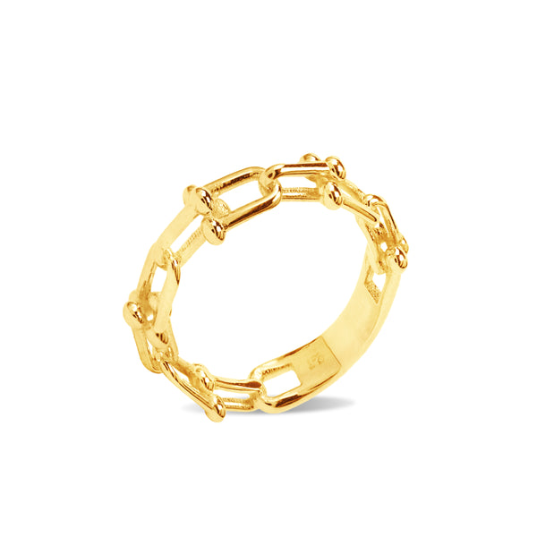 HARDWARE RING IN 18K YELLOW GOLD