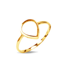 PEAR SHAPE RING IN 18K YELLOW  GOLD